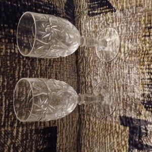4/$80 Pinwheel Crystal Wine Glassware - Set Of 2